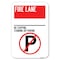 Signmission Fire Lane-No Stopping Standing or Par Heavy-Gauge Aluminum Sign, 12" x 18", A-1218-24001 A-1218-24001 - alternate 1